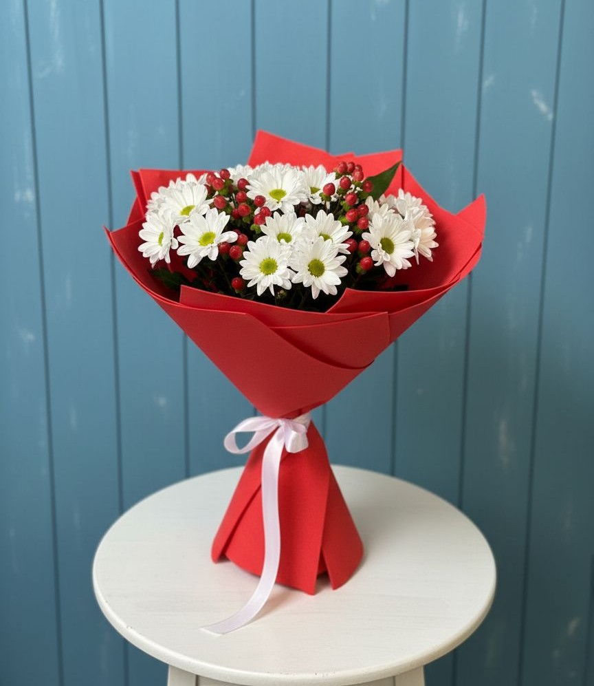 Букет цветов из: Хризантемы в Горный Щит