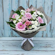 Букет цветов из:  Герберы, Альстромерии и Хризантемы #REPLACE_PRED# Горный Щит