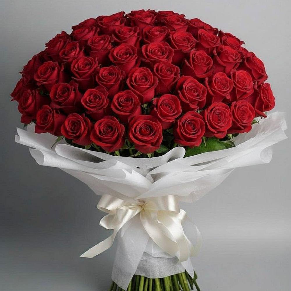 Букет 101 Красная роза Блэк Мэджик в Горный Щит