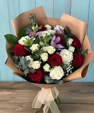 Букет цветов из:  Розы и Альстромерии в Горный Щит