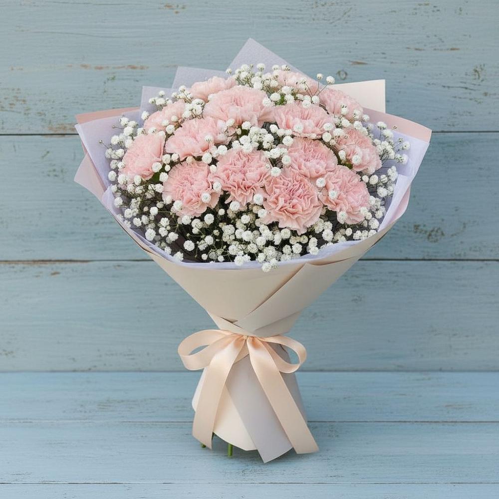 Букет цветов из: Гвоздики в Горный Щит