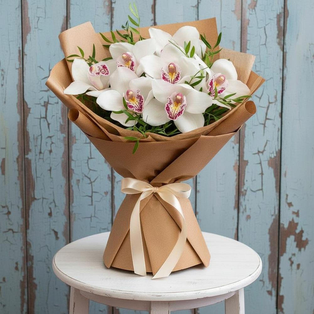 Букет цветов из: Орхидеи и Розы в Горный Щит