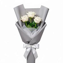 Букет 3 белые розы #REPLACE_PRED# Горный Щит