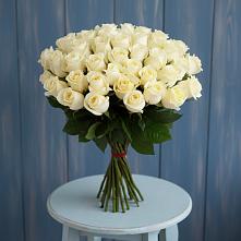 Букет 51 Белая роза Эдлесс Лав в Горный Щит