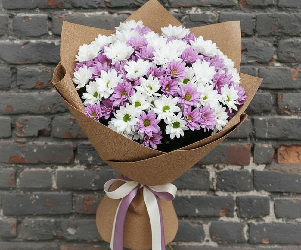 Букет цветов из: Хризантемы в Горный Щит