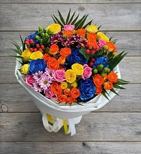 Букет цветов из:  Розы и Хризантемы в Горный Щит