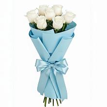 Букет 7 белых роз Проуд в Горный Щит