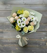 Букет цветов из:  Альстромерии, Розы и Хризантемы в Горный Щит
