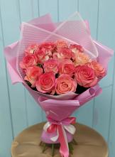Букет 15 Розовых роз Равель в Горный Щит